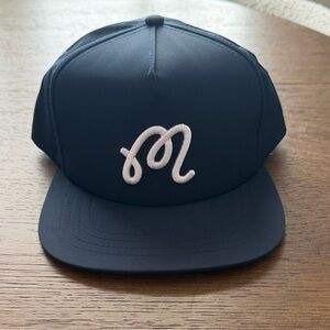 Men's Malbon Navy Snapback Cap with White Embroidered Logo